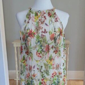 Neiman Marcus Tropical Floral Pleated Dress Size 8